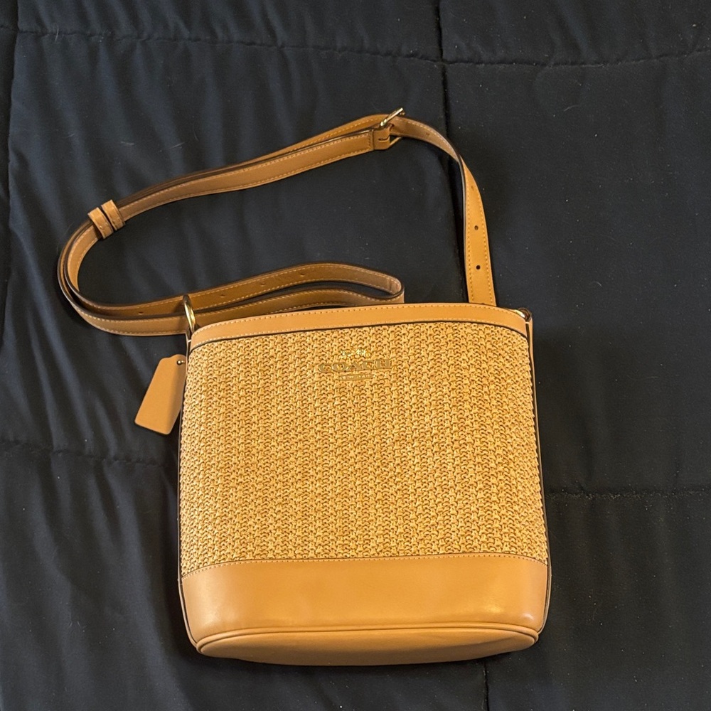 Coach Tan and Brown Crossbody Bag